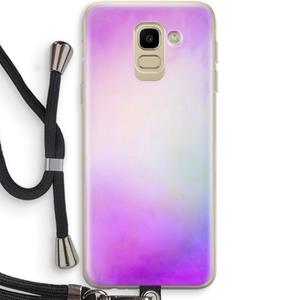 CaseCompany Clouds pastel: Samsung Galaxy J6 (2018) Transparant Hoesje met koord