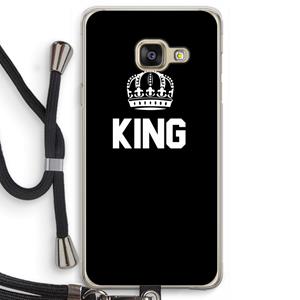 CaseCompany King zwart: Samsung Galaxy A3 (2016) Transparant Hoesje met koord