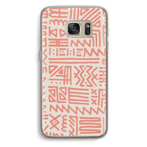 CaseCompany Marrakech Pink: Samsung Galaxy S7 Transparant Hoesje
