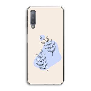 CaseCompany Leaf me if you can: Samsung Galaxy A7 (2018) Transparant Hoesje