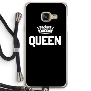 CaseCompany Queen zwart: Samsung Galaxy A3 (2016) Transparant Hoesje met koord