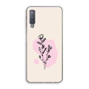 CaseCompany Roses are red: Samsung Galaxy A7 (2018) Transparant Hoesje