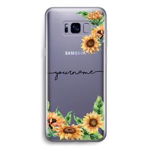 CaseCompany Zonnebloemen: Samsung Galaxy S8 Transparant Hoesje