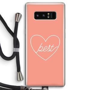 CaseCompany Best heart: Samsung Galaxy Note 8 Transparant Hoesje met koord