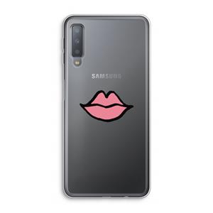 CaseCompany Kusje: Samsung Galaxy A7 (2018) Transparant Hoesje