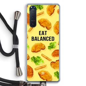 CaseCompany Eat Balanced: Sony Xperia 5 II Transparant Hoesje met koord