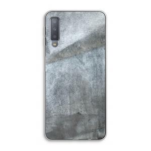 CaseCompany Grey Stone: Samsung Galaxy A7 (2018) Transparant Hoesje