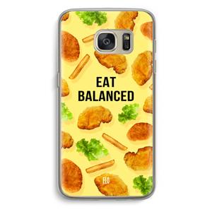 CaseCompany Eat Balanced: Samsung Galaxy S7 Transparant Hoesje