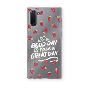 CaseCompany Don't forget to have a great day: Samsung Galaxy Note 10 Transparant Hoesje