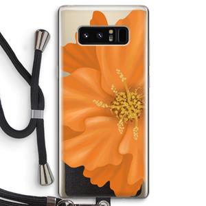 CaseCompany Orange Ellila flower: Samsung Galaxy Note 8 Transparant Hoesje met koord