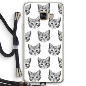 CaseCompany Kitten: Samsung Galaxy A3 (2016) Transparant Hoesje met koord