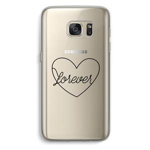 CaseCompany Forever heart black: Samsung Galaxy S7 Transparant Hoesje