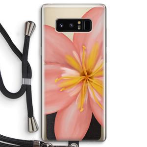 CaseCompany Pink Ellila Flower: Samsung Galaxy Note 8 Transparant Hoesje met koord