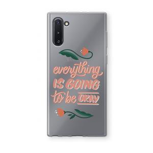 CaseCompany Optimistic flower girl: Samsung Galaxy Note 10 Transparant Hoesje