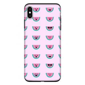 CaseCompany Smiley watermeloenprint: iPhone XS Max Tough Case