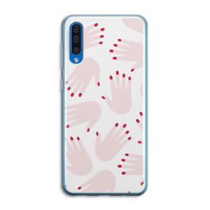 CaseCompany Hands pink: Samsung Galaxy A50 Transparant Hoesje
