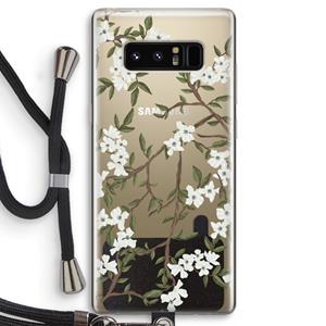 CaseCompany Blossoming spring: Samsung Galaxy Note 8 Transparant Hoesje met koord