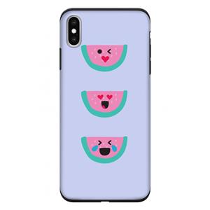 CaseCompany Smiley watermeloen: iPhone XS Max Tough Case