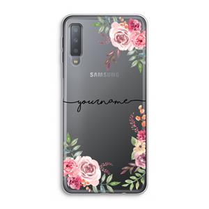 CaseCompany Rozen: Samsung Galaxy A7 (2018) Transparant Hoesje