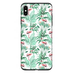 CaseCompany Flamingo bladeren: iPhone XS Max Tough Case