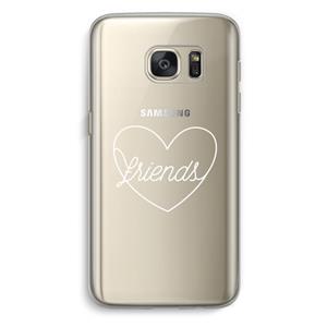 CaseCompany Friends heart pastel: Samsung Galaxy S7 Transparant Hoesje