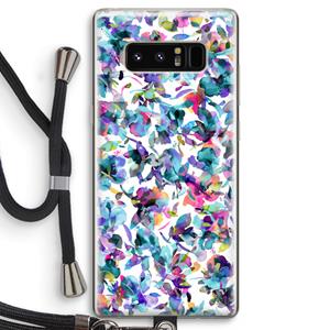 CaseCompany Hibiscus Flowers: Samsung Galaxy Note 8 Transparant Hoesje met koord