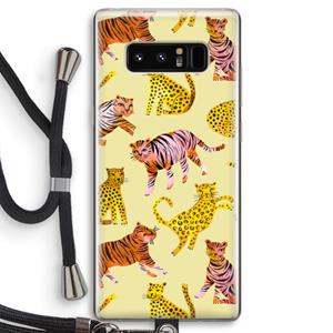 CaseCompany Cute Tigers and Leopards: Samsung Galaxy Note 8 Transparant Hoesje met koord
