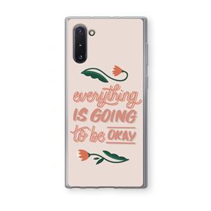 CaseCompany Optimistic flower girl: Samsung Galaxy Note 10 Transparant Hoesje