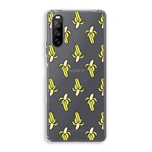CaseCompany Bananas: Sony Xperia 10 III Transparant Hoesje