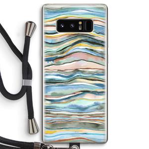 CaseCompany Watercolor Agate: Samsung Galaxy Note 8 Transparant Hoesje met koord
