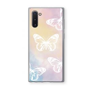CaseCompany White butterfly: Samsung Galaxy Note 10 Transparant Hoesje