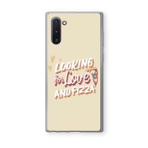 CaseCompany Pizza is the answer: Samsung Galaxy Note 10 Transparant Hoesje