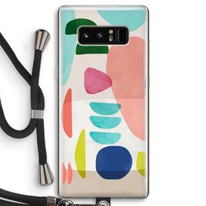 CaseCompany Bold Rounded Shapes: Samsung Galaxy Note 8 Transparant Hoesje met koord