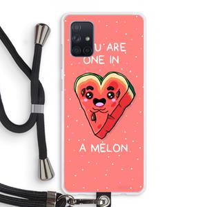 CaseCompany One In A Melon: Samsung Galaxy A71 Transparant Hoesje met koord