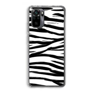 CaseCompany Zebra pattern: Xiaomi Redmi Note 10 Pro Transparant Hoesje
