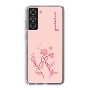 CaseCompany Giving Flowers: Samsung Galaxy S21 FE Transparant Hoesje