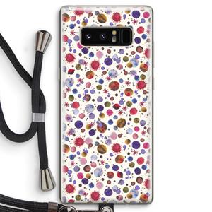 CaseCompany Planets Space: Samsung Galaxy Note 8 Transparant Hoesje met koord