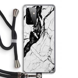 CaseCompany Witte marmer 2: Samsung Galaxy A72 5G Transparant Hoesje met koord
