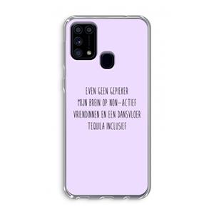 CaseCompany Tequila: Samsung Galaxy M31 Transparant Hoesje