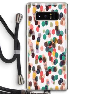 CaseCompany Tropical Dots: Samsung Galaxy Note 8 Transparant Hoesje met koord
