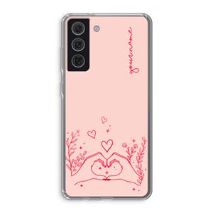 CaseCompany Love is in the air: Samsung Galaxy S21 FE Transparant Hoesje