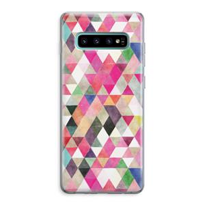 CaseCompany Gekleurde driehoekjes: Samsung Galaxy S10 Plus Transparant Hoesje