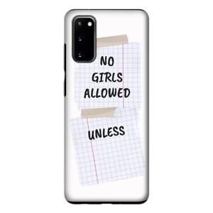 CaseCompany No Girls Allowed Unless: Samsung Galaxy S20 Tough Case