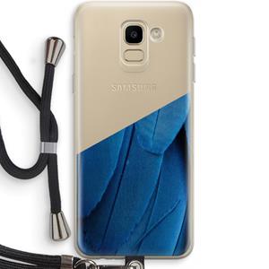 CaseCompany Pauw: Samsung Galaxy J6 (2018) Transparant Hoesje met koord