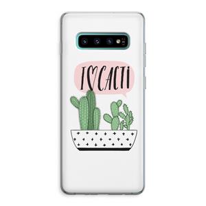 CaseCompany I love cacti: Samsung Galaxy S10 Plus Transparant Hoesje