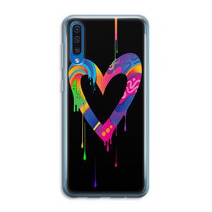 CaseCompany Melts My Heart: Samsung Galaxy A50 Transparant Hoesje