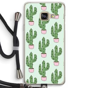 CaseCompany Cactus Lover: Samsung Galaxy A3 (2016) Transparant Hoesje met koord