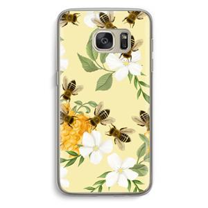 CaseCompany No flowers without bees: Samsung Galaxy S7 Transparant Hoesje