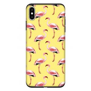 CaseCompany Flamingo's geel: iPhone XS Max Tough Case