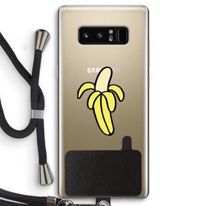 CaseCompany Banana: Samsung Galaxy Note 8 Transparant Hoesje met koord
